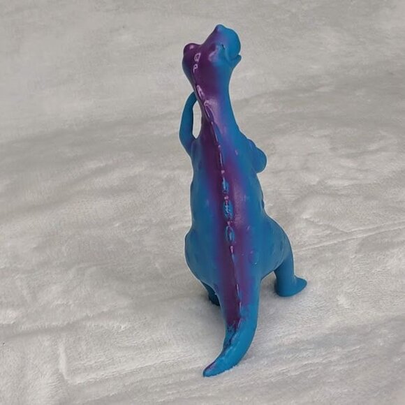 Vintage Blue Purple Dinosaur Figure Toy Cake Topper Bath Toy Greenbrier Intl - Picture 4 of 11